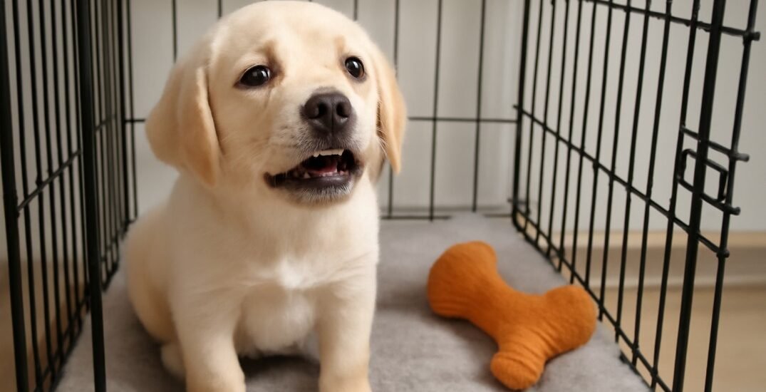 puppy whining in crate