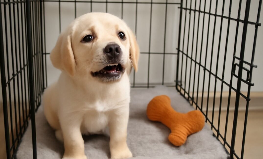 puppy whining in crate