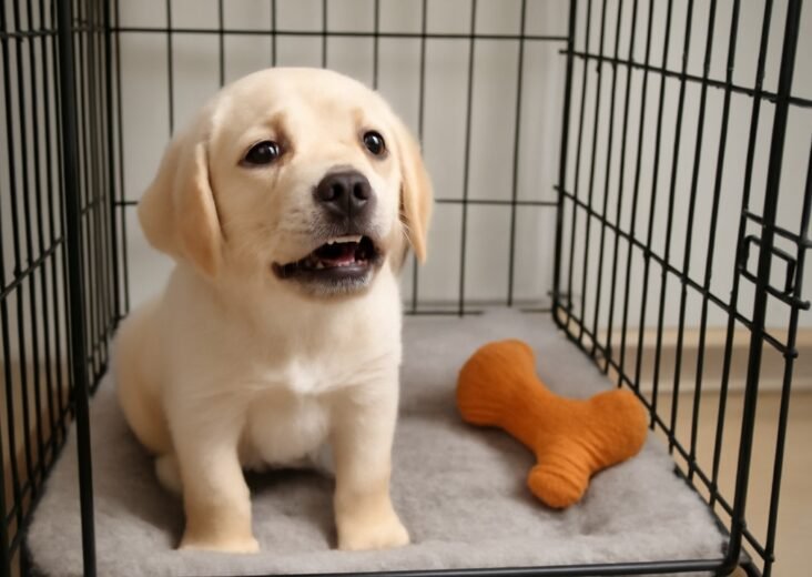 puppy whining in crate